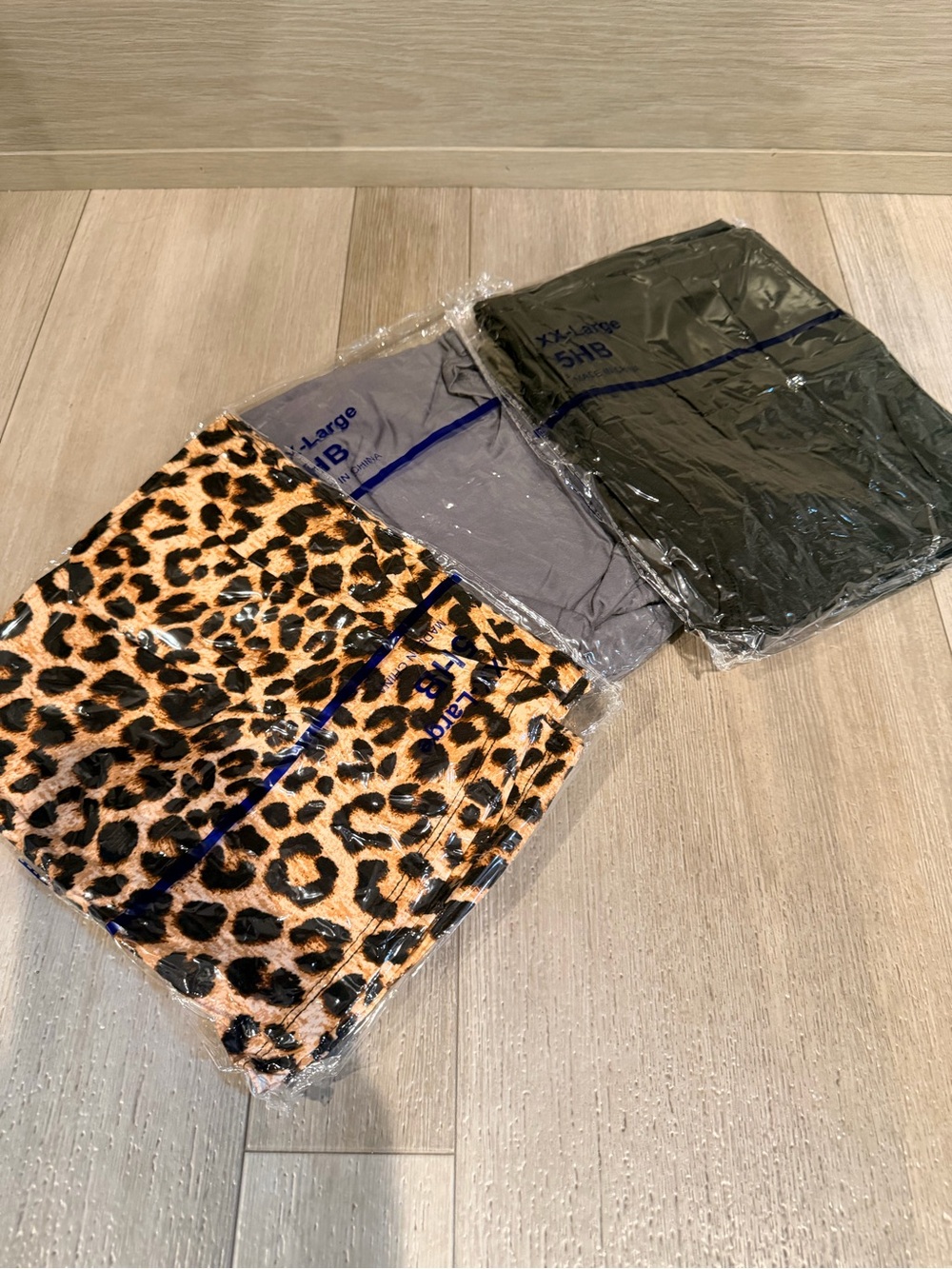 Leopard Print + Neutral Bike. Shorts Bundle - XXL- Leopard, Gray, Black 8”
